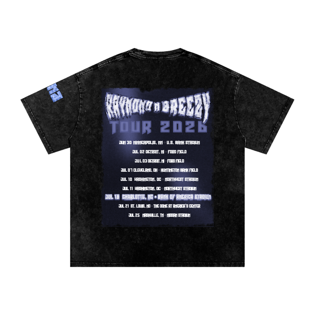 Snow Washed Oversized Cotton T-Shirt V