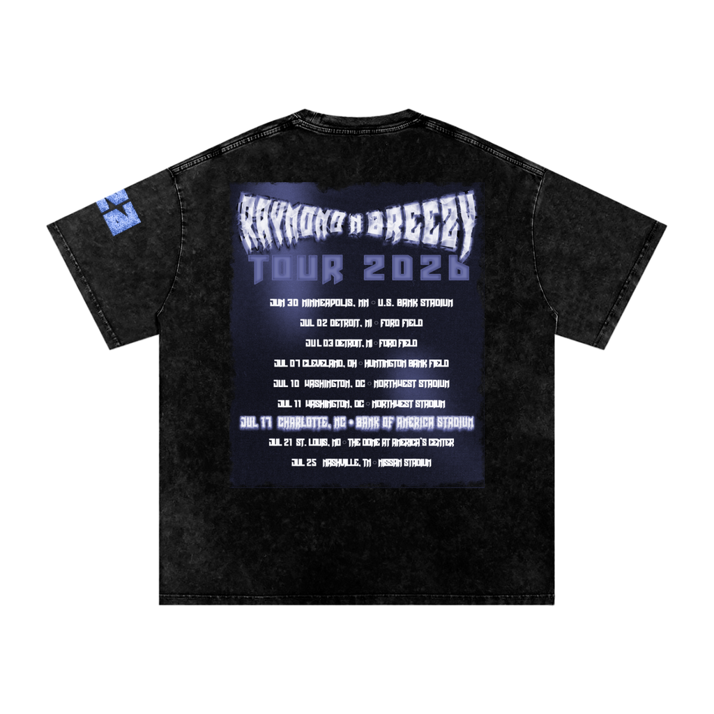 Snow Washed Oversized Cotton T-Shirt