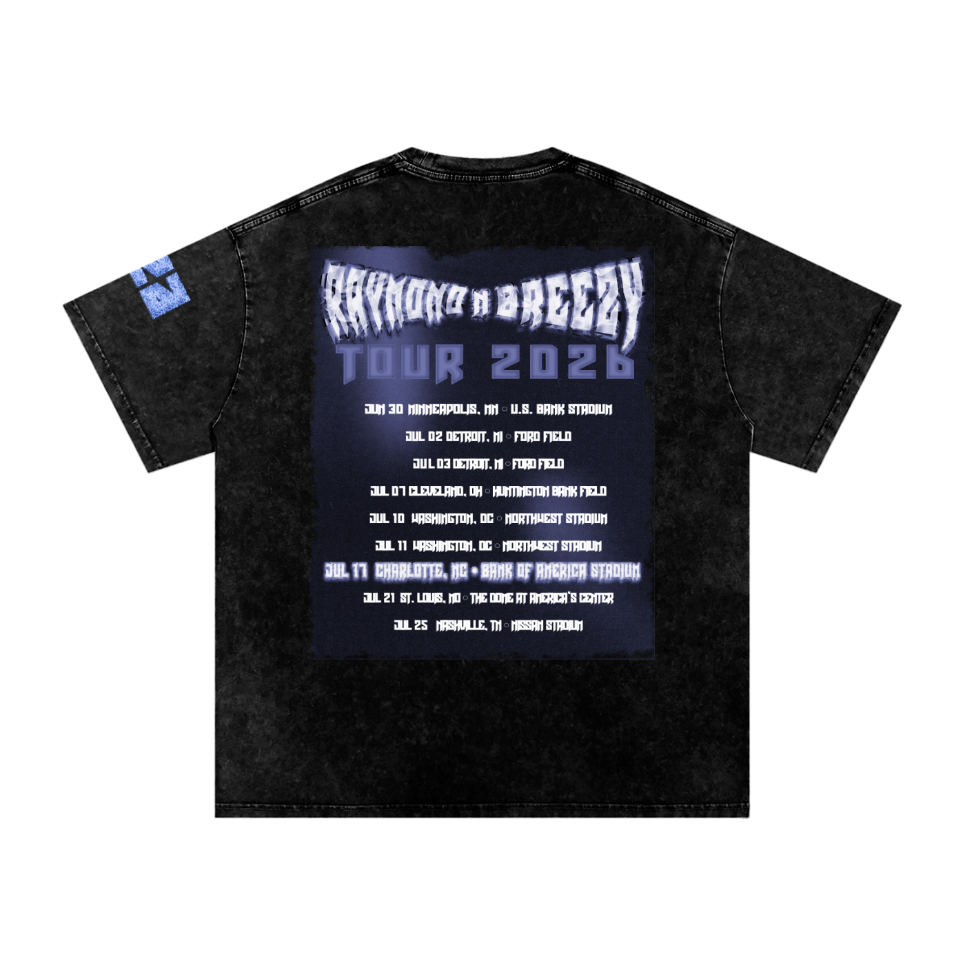 Snow Washed Oversized Cotton T-Shirt